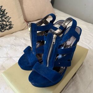 Carlos Santana Royal Blue Platform Sandals